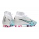 Nike Zoom Mercurial Superfly IX Elite FG Blanco Azul