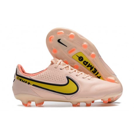 Botas Nike Tiempo legend 9 Elite FG Guava Hielo Amarillo Strike Brillo de Atardecer