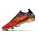 Zapatos de Fútbol adidas X Speedflow+ FG Rojo Dorado Metálico Negro