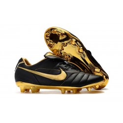 Botas Nike Tiempo Legend R10 FG - Negro Oro