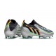 Adidas Predator Edge.1 Low FG Plateado Metálico Negro Amarillo Solar