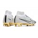 Nike Zoom Mercurial Superfly IX Elite FG Blanco Oro Negro