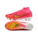 Nike Zoom Mercurial Superfly IX Elite FG Rosa Rojo Amarillo