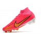 Nike Zoom Mercurial Superfly IX Elite FG Rosa Rojo Amarillo