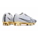 Nike Air Zoom Mercurial Vapor XV Elite FG Bota Blanco Oro