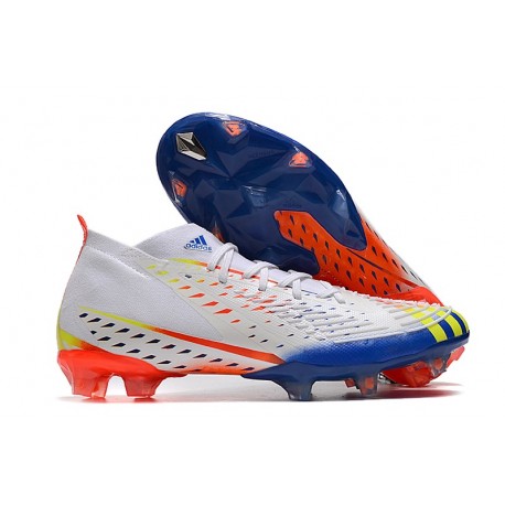 adidas Predator FIFA World Cup Qatar 2022 Edge.1 FG Blanco Amarillo Solar Azul