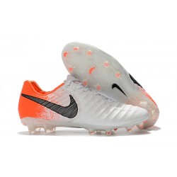 Botas Nike Tiempo Legend VII Elite FG - Blanco Naranja Negro