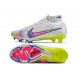 Nike Air Zoom Mercurial Superfly 9 Elite FG Blanco Rosa Azul