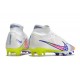 Nike Air Zoom Mercurial Superfly 9 Elite FG Blanco Rosa Azul