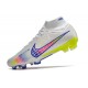 Nike Air Zoom Mercurial Superfly 9 Elite FG Blanco Rosa Azul