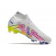 Nike Air Zoom Mercurial Superfly 9 Elite FG Blanco Rosa Azul