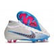 Nike Air Zoom Mercurial Superfly 9 Elite FG Blanco Azul