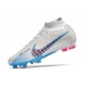 Nike Air Zoom Mercurial Superfly 9 Elite FG Blanco Azul