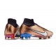 Nike Air Zoom Mercurial Superfly 9 Elite FG Bronce Blanco Azul