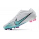 Nike Zoom Mercurial Vapor 15 Elite FG Blanco Azul Báltico Rosa Blast Indigo Haze