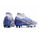 Nike Zoom Mercurial Superfly 9 Elite SG Blanco Azul