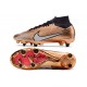 Nike Zoom Mercurial Superfly 9 Elite SG Mbappé Cobre Metálico Blanco Negro