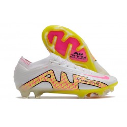 Nike Zoom Mercurial Vapor 15 Elite FG Blanco Rosa Amarillo