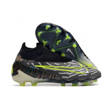 Nike Gripknit Phantom GX Elite Dynamic Fit FG Negro Voltio Blanco Azul Glow