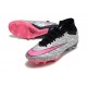 Nike Zoom Mercurial Superfly 9 Elite SG Plateado Metalizado Rosa Hyper Negro