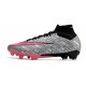 Nike Air Zoom Mercurial Superfly 9 Elite FG Plateado Metalizado Rosa Negro