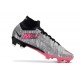 Nike Air Zoom Mercurial Superfly 9 Elite FG Plateado Metalizado Rosa Negro