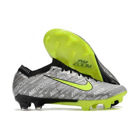 Nike Zoom Mercurial Vapor 15 Elite FG Plateado Metalizado Negro Verde