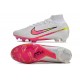 Nike Zoom Mercurial Superfly IX Elite FG Blanco Rosa