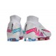 Nike Zoom Mercurial Superfly IX Elite FG Blanco Rosa Azul