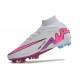 Nike Zoom Mercurial Superfly IX Elite FG Blanco Rosa Azul