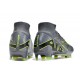 Nike Zoom Mercurial Superfly IX Elite FG Gris Negro Verde
