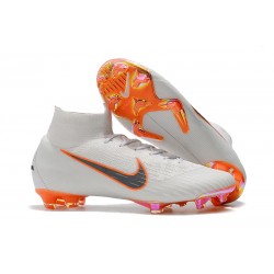 Bota Nike Mercurial Superfly VI Elite FG Blanco Naranja