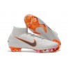 Bota Nike Mercurial Superfly VI Elite FG Blanco Naranja