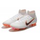 Bota Nike Mercurial Superfly VI Elite FG Blanco Naranja