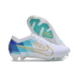 Nike Air Zoom Mercurial Vapor XV Elite FG Blanco Azul Oro