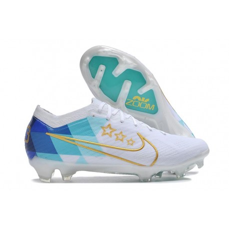 Nike Air Zoom Mercurial Vapor XV Elite FG Blanco Azul Oro