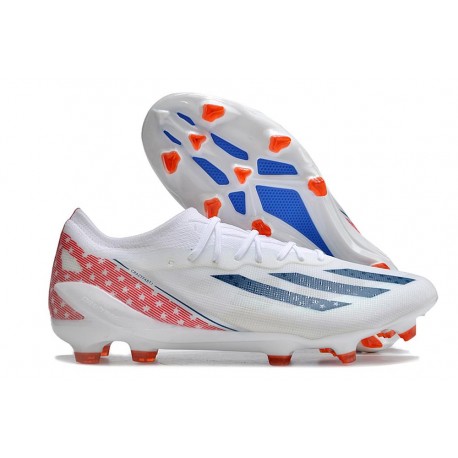 Zapatos Adidas X Crazyfast Messi.1 FG Blanco Azul Rojo