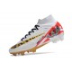 Nike Zoom Mercurial Superfly IX Elite FG MR Blanco Rojo Oro