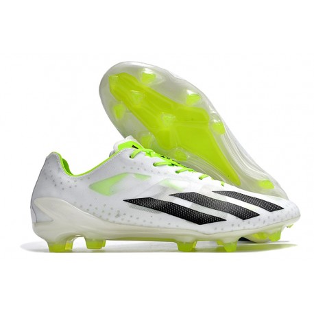 Bota de Futbol adidas X Crazyfast+ FG Blanco Negro Limón Lúcido