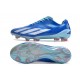 Bota de Futbol adidas X Crazyfast+ FG Royal Vivo Blanco Solar Rojo