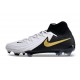 Zapatillas Nike Phantom Luna 2 Elite FG Blanco Negro Mtlc Dorado Moneda