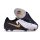 Bota Nike Phantom Luna II Elite L FG Blanco Negro Mtlc Dorado Moneda