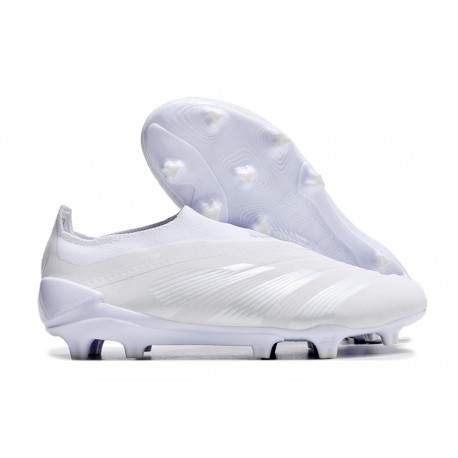 adidas Predator Elite Laceless Cesped Natural Seco Blanco Plateado Met