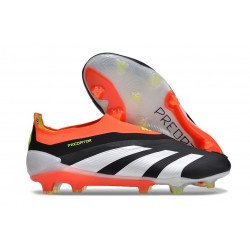 adidas Predator Elite Laceless Cesped Natural Seco Negro Blanco Rojo