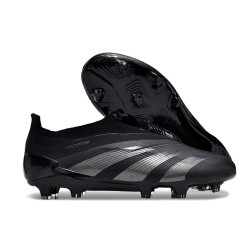 adidas Predator Elite Laceless Cesped Natural Seco Negro Carbón