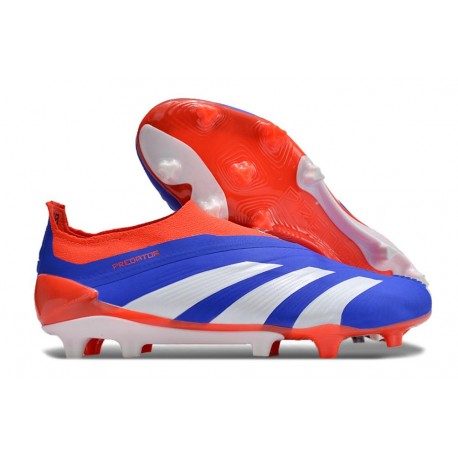 adidas Predator Elite Laceless Cesped Natural Seco Azul Rojo Blanco