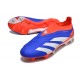 adidas Predator Elite Laceless Cesped Natural Seco Azul Rojo Blanco