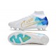 Nike Zoom Mercurial Superfly IX Elite FG Blanco Azul Oro