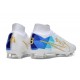 Nike Zoom Mercurial Superfly IX Elite FG Blanco Azul Oro