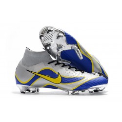 Bota Nike Mercurial Superfly VI Elite FG Plata Azul